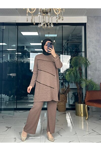 Zümra Tesettür Moda Tutku Takım Vizon