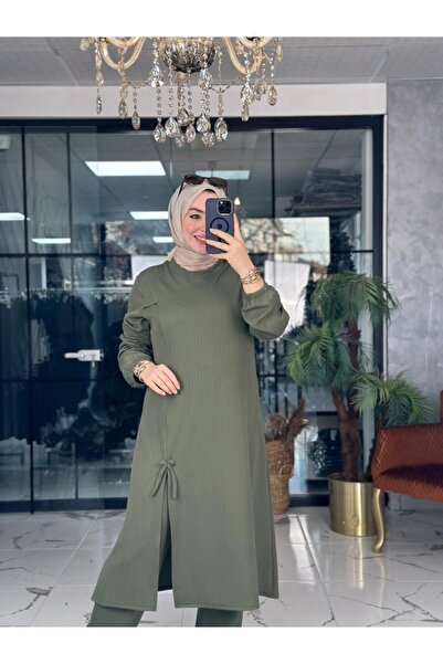 Zümra Tesettür Moda Nil Takım Haki