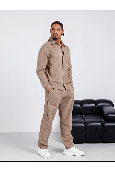 ATKGİYİM Velvet Fabric Jacket Pants Set Combination |   Comfortable Fit |   C...