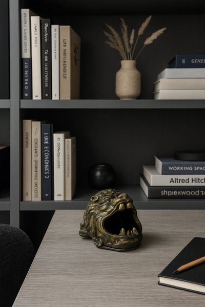 Zigzag Home Aslan Kültablası, Aslan Küllük, Dekoratif, Özel Tasarım Biblo, Ob...