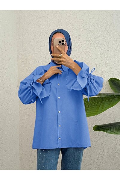 HİJABAYA Сорочка з пілізею та збірками на рукавах