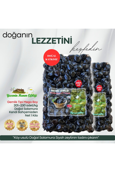 Siyah Zeytin Mega Boy 2 KG