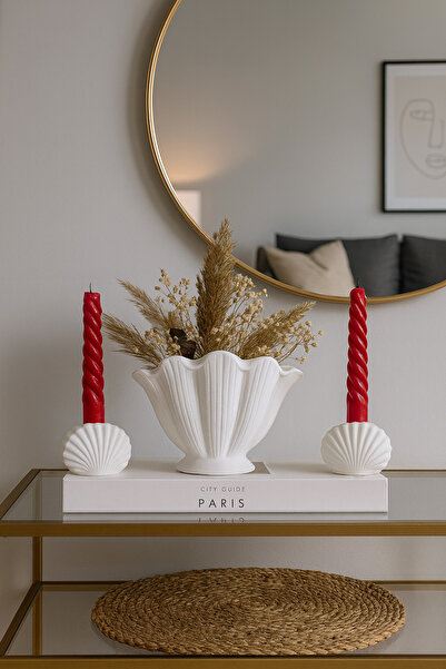 Zigzag Home Vasă pentru stridii de dimensiuni medii, 2 bucăți, vază în stil b...