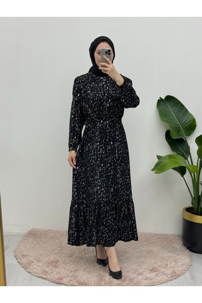 HİJABAYA Rochie cu talie elastică, culoare gri