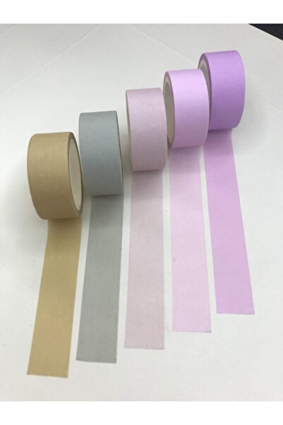 Genel Markalar Renkli Dekoratif Kağıt Bant (4 MT) (5'Lİ) - Lila Ve Tonlar Hız...