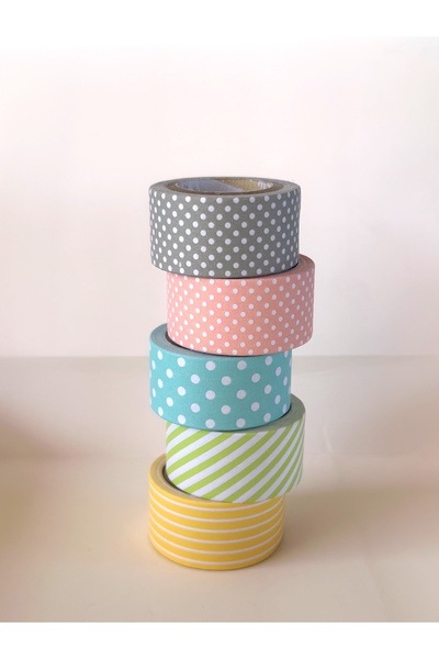 Genel Markalar 5’Li Dekoratif Desenli Kağıt Bant (20MMX5METRE)(SADECE KAĞIT Y...