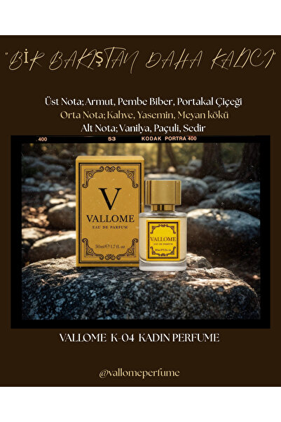 Vallome K-04 | Kahve & Vanilya Tatlı Kadın Parfümü – İkonik Koku Tarzı