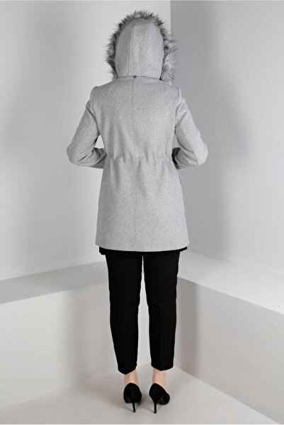 Alvina Hooded Fur Coat 90353