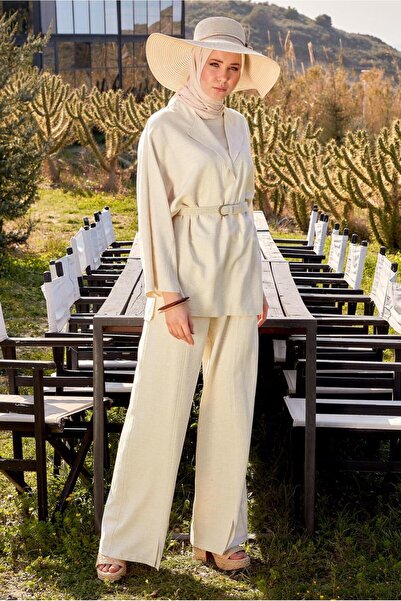 Alvina Belted Pants Suit 44502