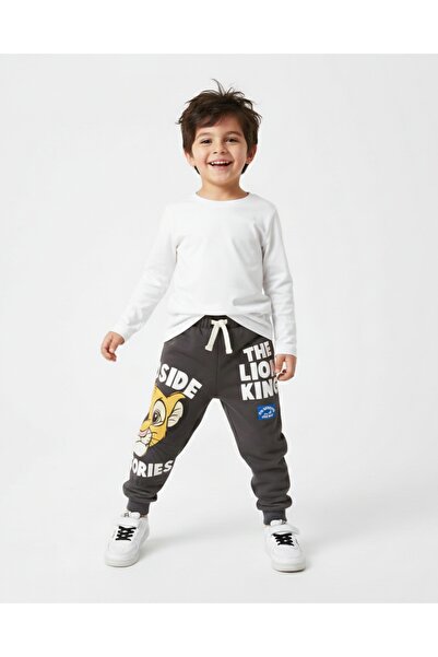 MEYİCA Unisex Children's Basic Seasonal Simba Single Bottom Tracksuit