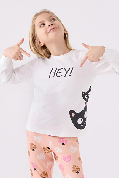 Rolypoly Σετ πιτζάμες για κορίτσια με λευκό μακρυμάνικο