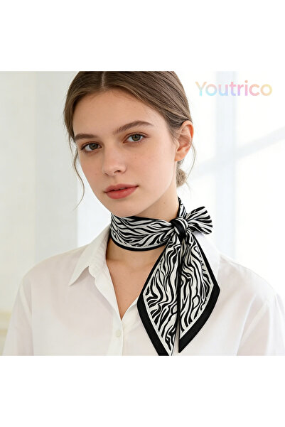 Youtrico Patterned silk scarf,Double Sided Headband&neckerchief,Autumn&winter...