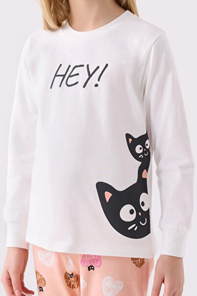 Rolypoly Σετ πιτζάμες για κορίτσια με λευκό μακρυμάνικο