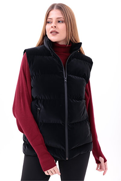 Royalside Жіночий чорний надувний жилет з тканини Nova
