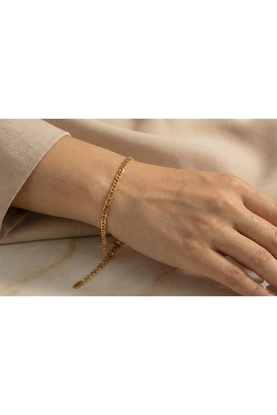 DENİZ ERKUL JEWELRY Women's Gold Steel Bracelet |   Non-Tarnishing, Water Res...