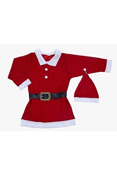 AZAD %100 Pamuk Erkek Çocuk Şapkalı Noel Elbisesi