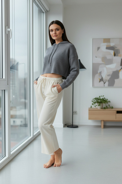 Bravie Straight Leg Sweatpants Beige 3011