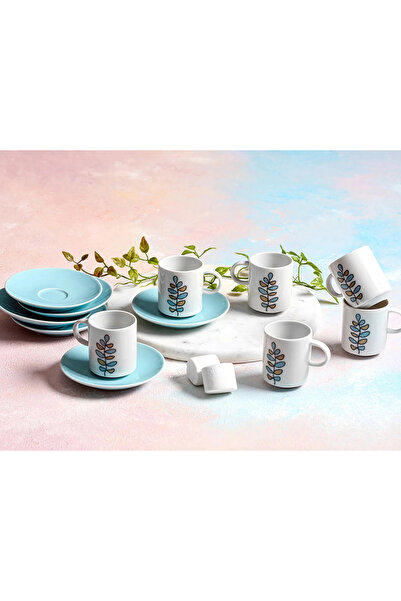 Porland طقم قهوة ويستريا تركواز لـ 6 أشخاص 90 سي سي 04por035202