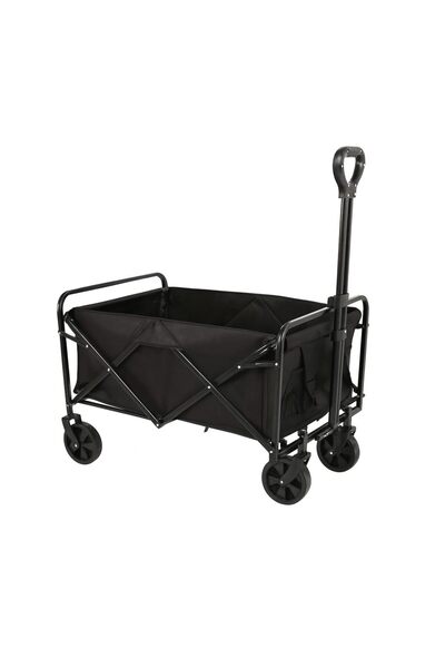 Arabest Folding Wagon Cart Collapsible Utility Big Wheels Brakable Shopping Cart for Beach Outdoor C