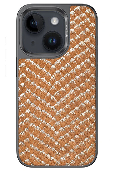 venco غطاء آيفون 15 فيبر (112857) - بني