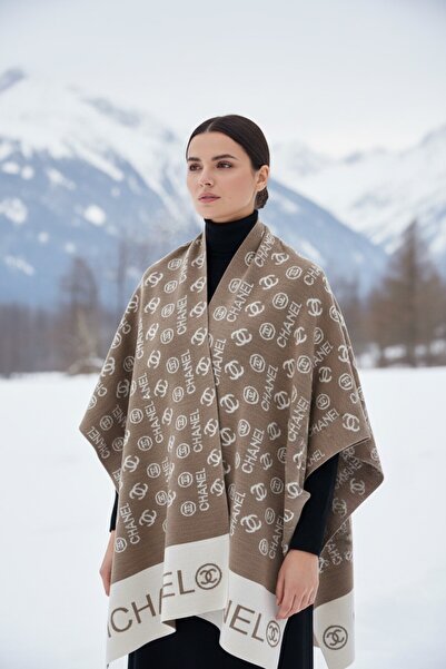 Onur Poncho - Woven Fabric Knitwear Hijab Poncho Winter Keep Warm Outerwear Quality Fashion Store