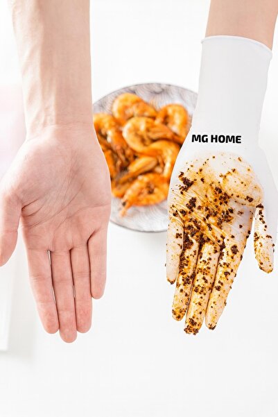 VENON 8 قطع قفازات بيضاء مقاس M 🧤   قفازات التنظيف المصنوعة من اللاتكس للاست...