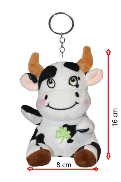 Stone Jucărie de pluș - Vacă moale, 16 cm, Alb/Negru -