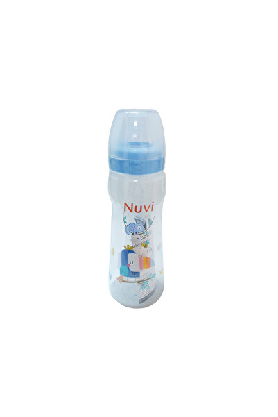 Nuvi Wide Neck Streamline Plastic Feeding Bottle For Infants, 330ml