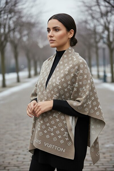 Onur Poncho - Woven Fabric Knitwear Hijab Poncho Winter Keep Warm Outerwear Quality Fashion Store