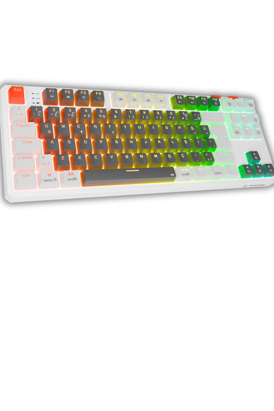 Rampage Yoru Tkl Pro Gri/beyaz Wifi Bluetooth Klavye Red Swich Q Mekanik Klavye Gaming Oyuncu Klavyesi