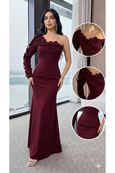 Haifa Fashion فستان سهرة طويل احمر بقصه حورية البحر