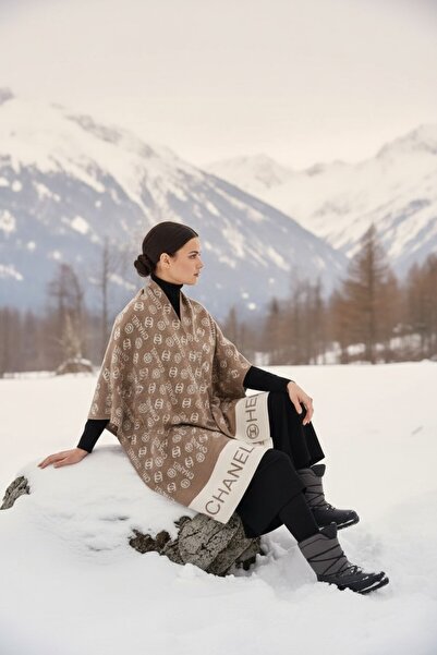 Onur Poncho - Woven Fabric Knitwear Hijab Poncho Winter Keep Warm Outerwear Quality Fashion Store