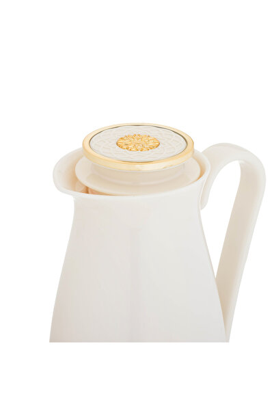 Alaska Alaska Thermos, White with Gold, 1 Liter