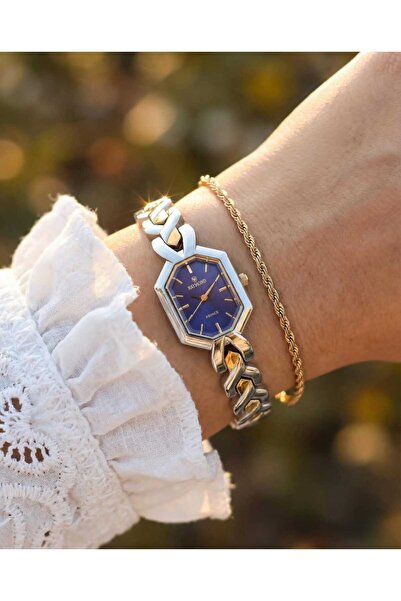 Raymond Rym-213057 Retro Women's Watch - Case Strap Steel and 2 Years Warranty Ipg-Bl