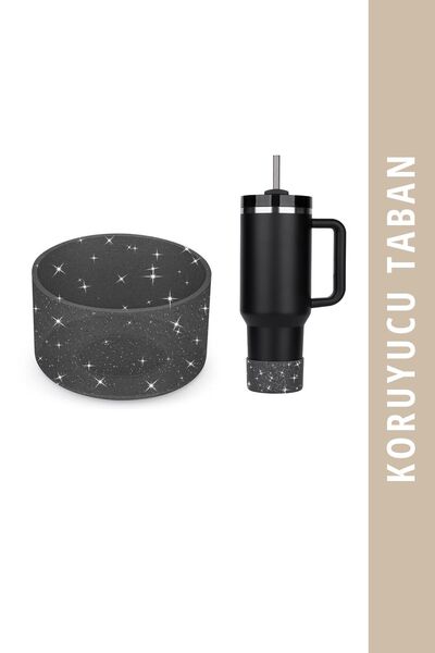 Mamastuff Koruyucu Silikon Altlık Taban - Simli Siyah