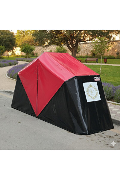 Imperial Motosiklet garajı BÜYÜK BOY KIRMIZI SİYAH 120X175X350 CM YENİ İSKELET