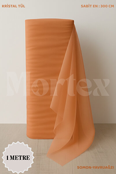 Mortex Somon Kristal Tül Boy 1 MT En Sabit 3 MT Nişan, Kına, Düğün, Bohça, Ka...