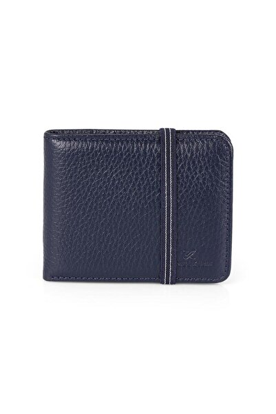 Daniel Klein DKL0794-2 Виготовлений з натуральної шкіри темно-синій чоловічий гаманець та картка