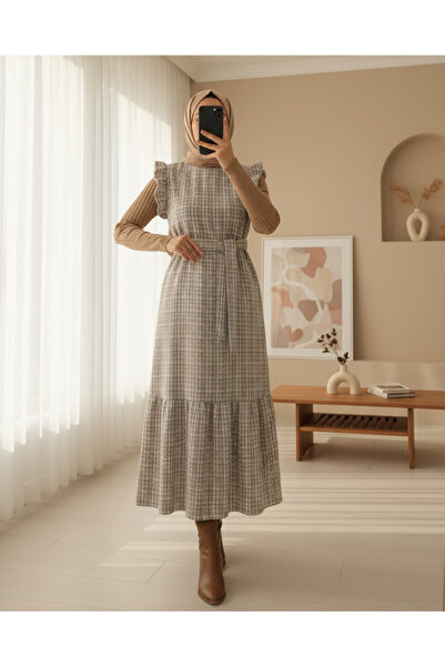 HİJABAYA Kolları Fırfırlı Kemerli Tuvit Jile