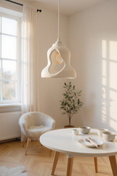 Sellor Rustik İskandinav Serisi Beton Görünümlü Tekli Avize Sarkıt Çevre Dost...