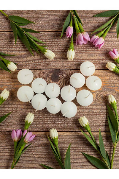 iv candles Minimal 30 Adet Beyaz Suda Yüzen Mum