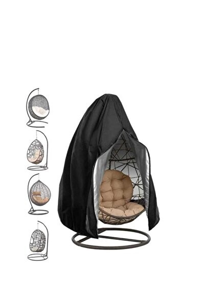 OEM Husă impermeabilă pentru scaun suspendat cu fermoar, 115x190cm, neagră, poliester