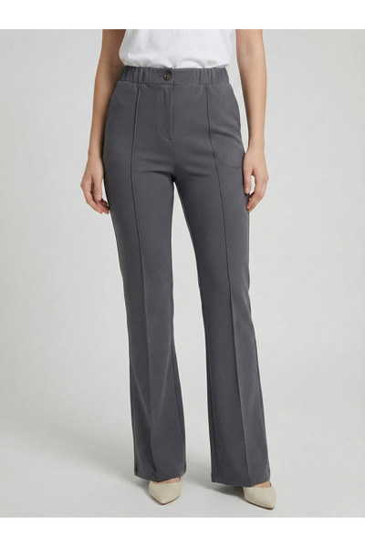 FATELLA Women's Gray High Waist Flared B Piped Detail t Shaping / Sculpting B...