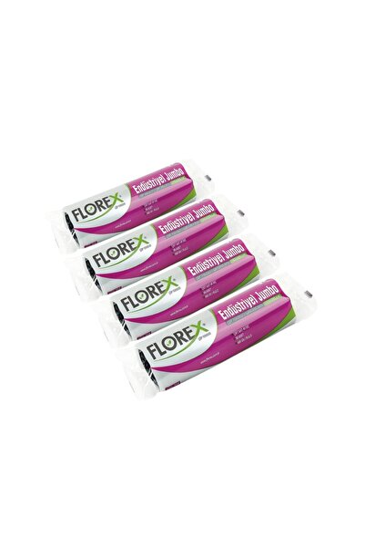 Florex Endüstriyel Jumbo Çöp Poşeti 400 gr Siyah 80*110 4 Rulo 10 Lu Ekstra K...