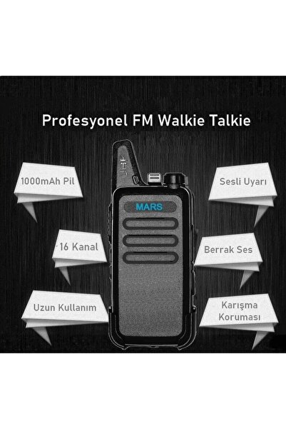 Mars Type-c Şarjlı Pmr 446 Lisanssız El Telsizi