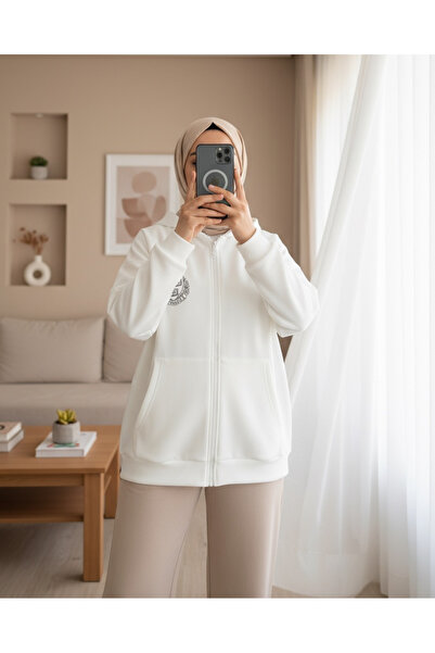 HİJABAYA Φούτερ με ελαστική μέση και κουκούλα με γράμματα