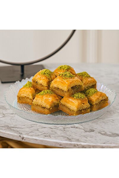 Byblos Glass Serving Dish For Sweets Chocolate And Fruits Multi-Use Size 35 Cm Depth 5 Cm