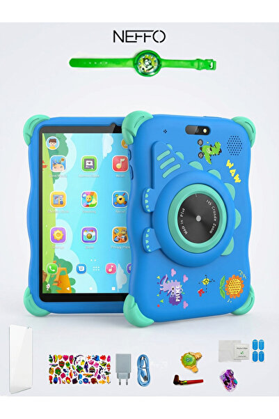 NEFFO 5G Wifi Android 13 Çocuk Tableti - Ön & Arka Kameralı, Eğitim ve Oyun İçin Kılıflı Tablet