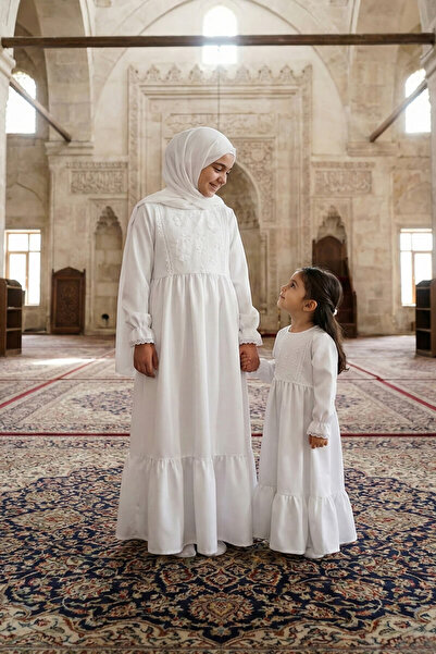 Betül Akbay Rochie Ocazie Specială Recitare Merasimi pentru Fete Meryem Model White