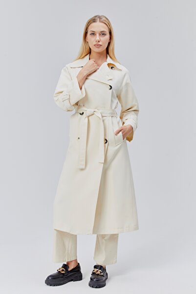 Bolivente معطف نسائي بحزام كبير الحجم